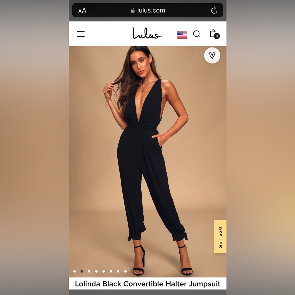 Lulu’s black convertible jumpsuit